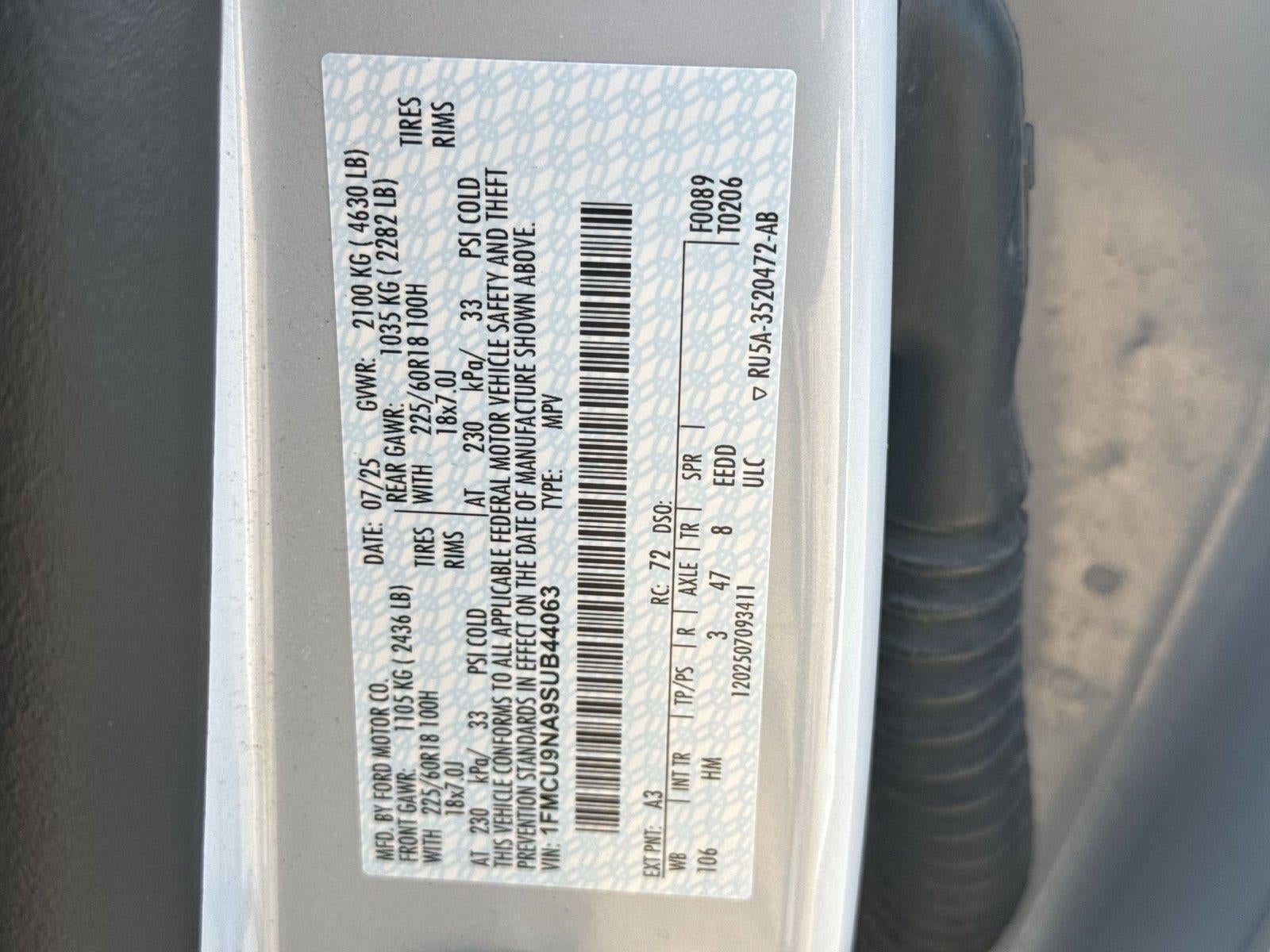 2025 Ford Escape ST-Line Select