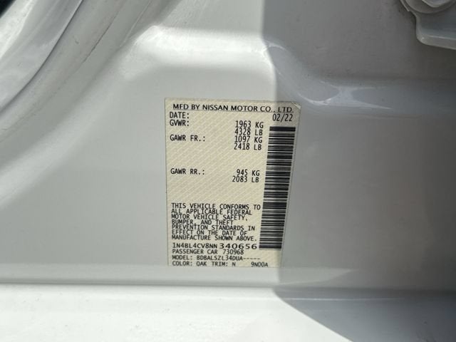 2022 Nissan Altima 2.5 SR