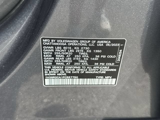 2023 Volkswagen Atlas 3.6L V6 SEL R-Line Black