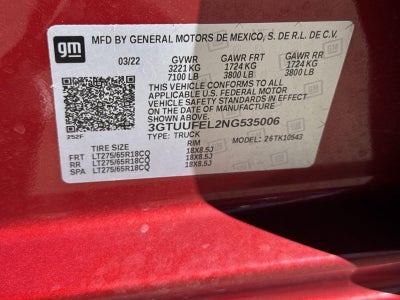 2022 GMC Sierra 1500 AT4X