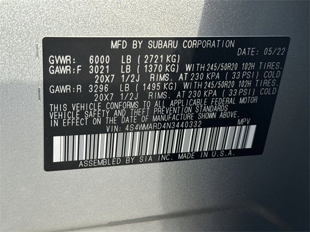 2022 Subaru Ascent Touring