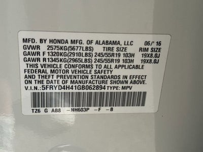 2016 Acura MDX w/Tech