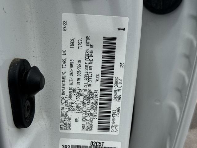 2022 Toyota Tundra 2WD SR5