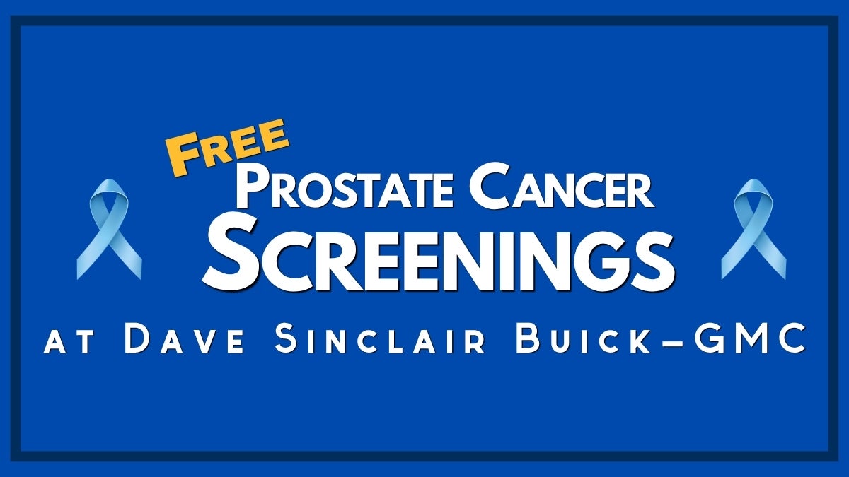 Free prostate cancer screening at Dave Sinclair Buick GMC in St. Louis on September 2, 2026