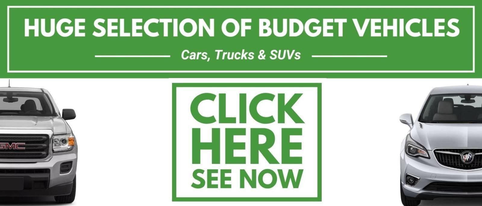 Huge Selection of Budget Vehicles
